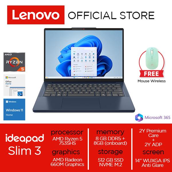 Lenovo IdeaPad Slim 3 14ARP10 Ryzen 5 7535HS 16GB 512GB W11 OH24 M365